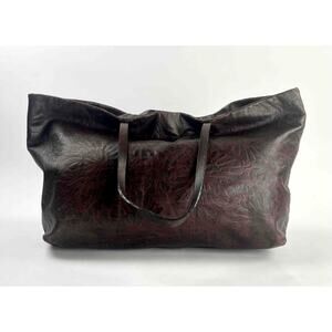 Vintage Fendi Brown Tooled Leather Handbag